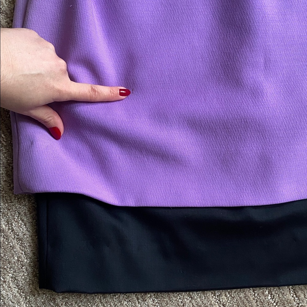 Escada Wool Lilac Purple and Black Sheath Dress - Picture 9 of 17